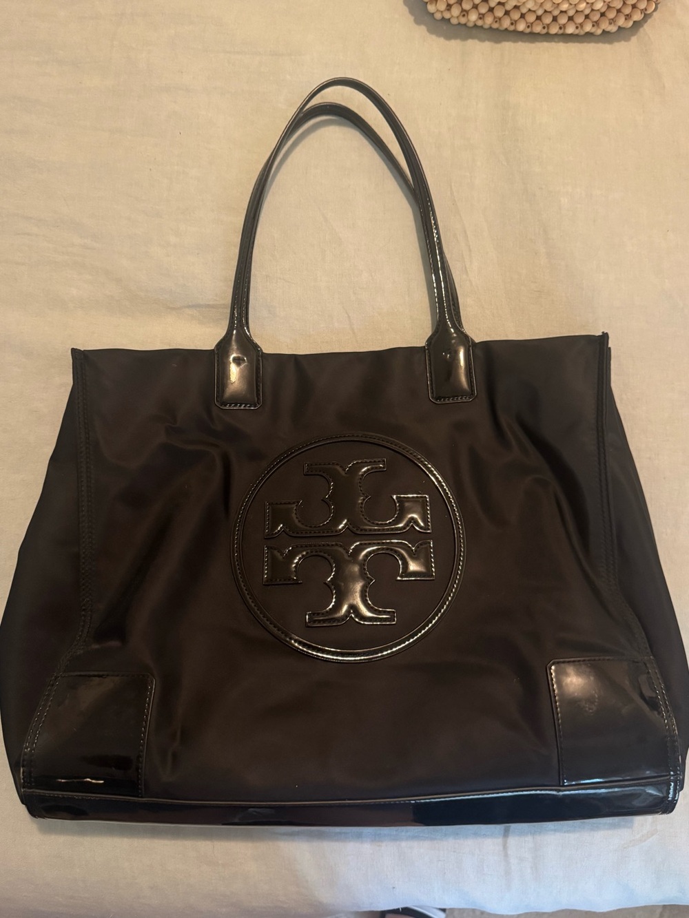 Tory Burch Black Logo Tote